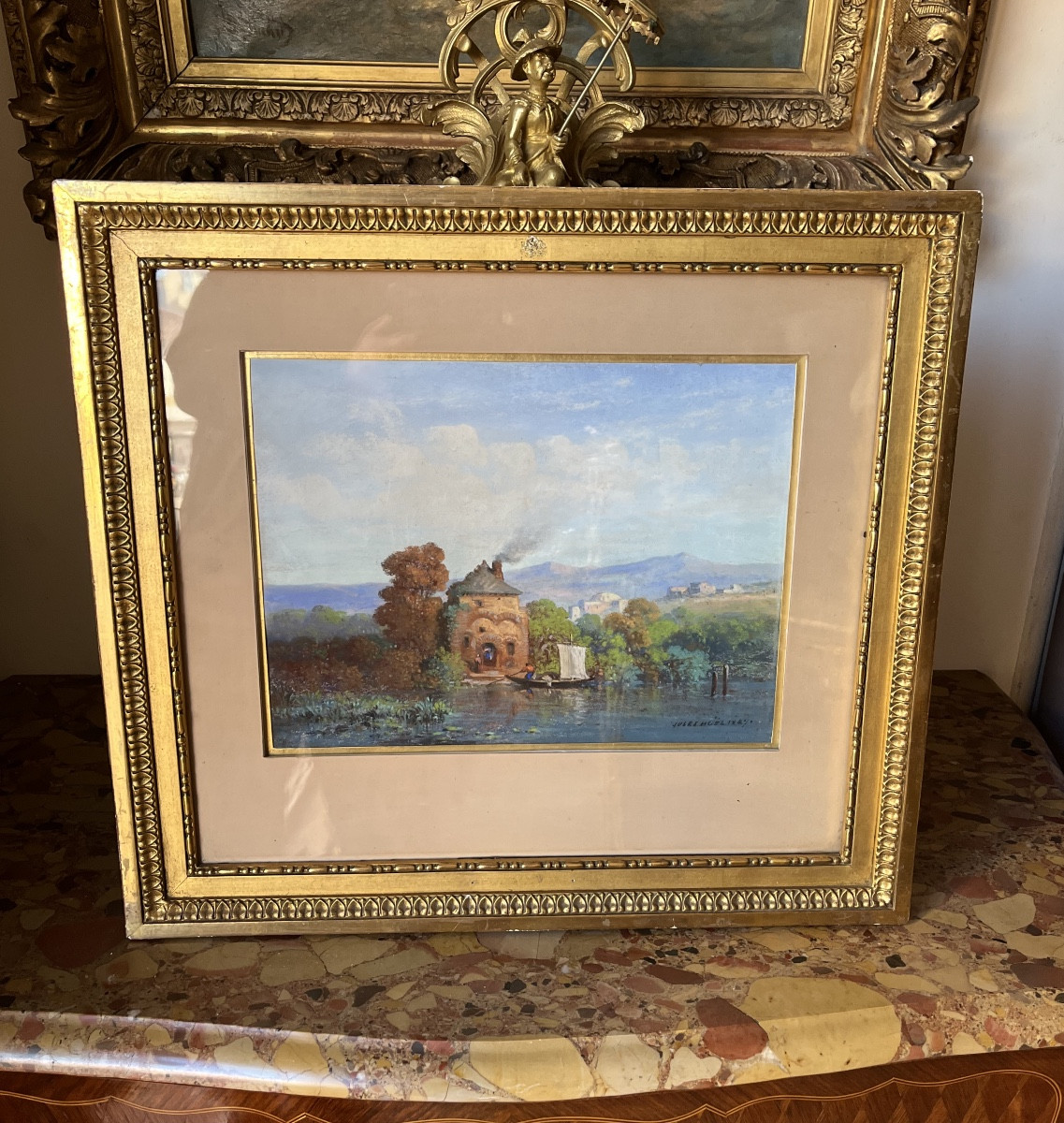Pastel Signed Jules Noel 1847