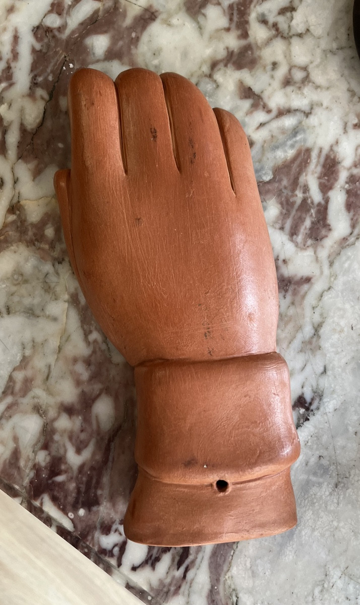 Terracotta Hand Signed Jean Marais-photo-3