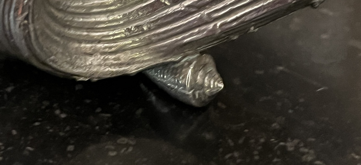 Paire de salières en argent massif-photo-5
