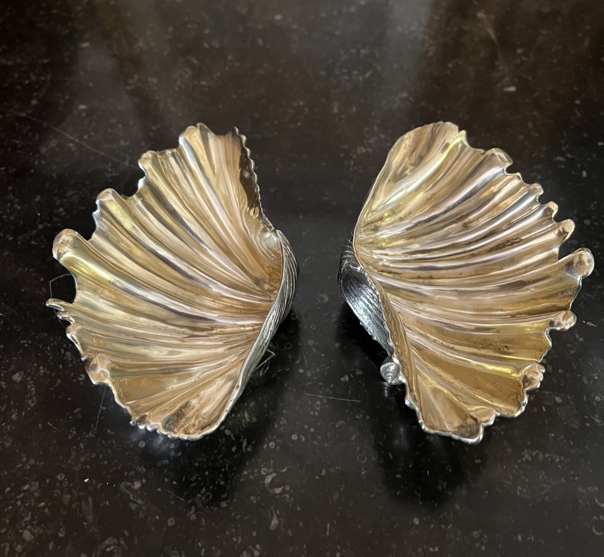 Paire de salières en argent massif-photo-6