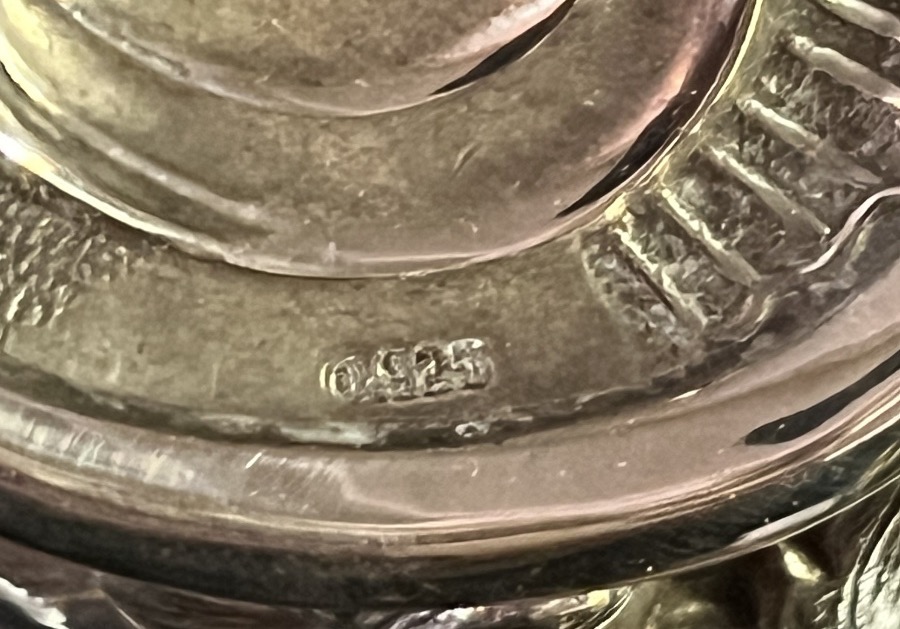Aiguière en cristal et argent massif-photo-4