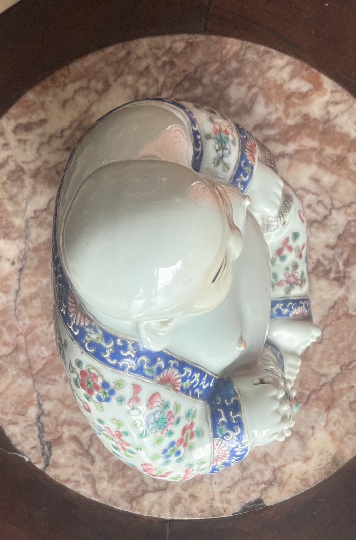 Porcelain "laughing Buddha" Sculpture-photo-5