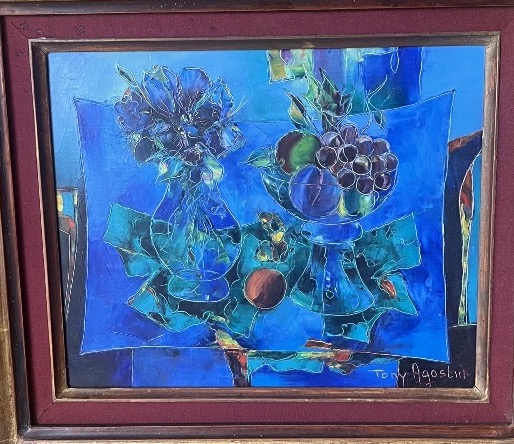 Oil On Canvas, Signed By Tony Agostini-photo-4