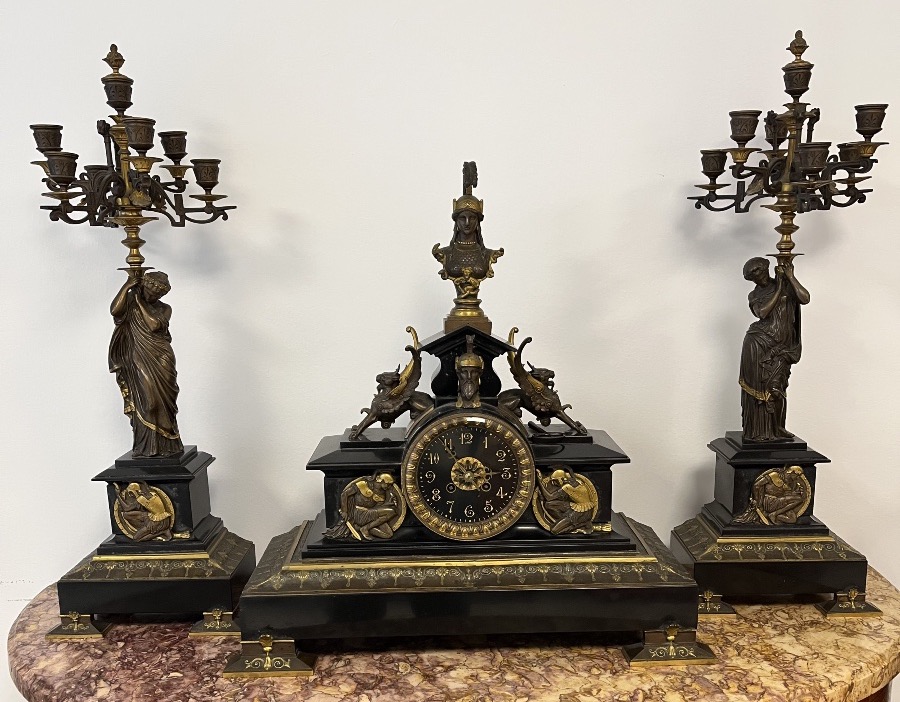 Garniture de cheminée Napoléon iii