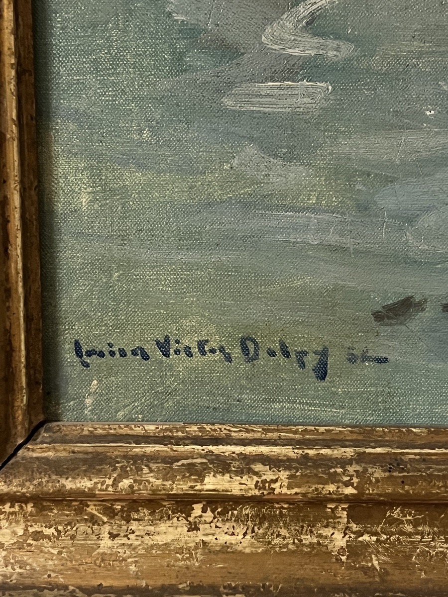 Lucien Victor Delpy marine huile sur toile-photo-4