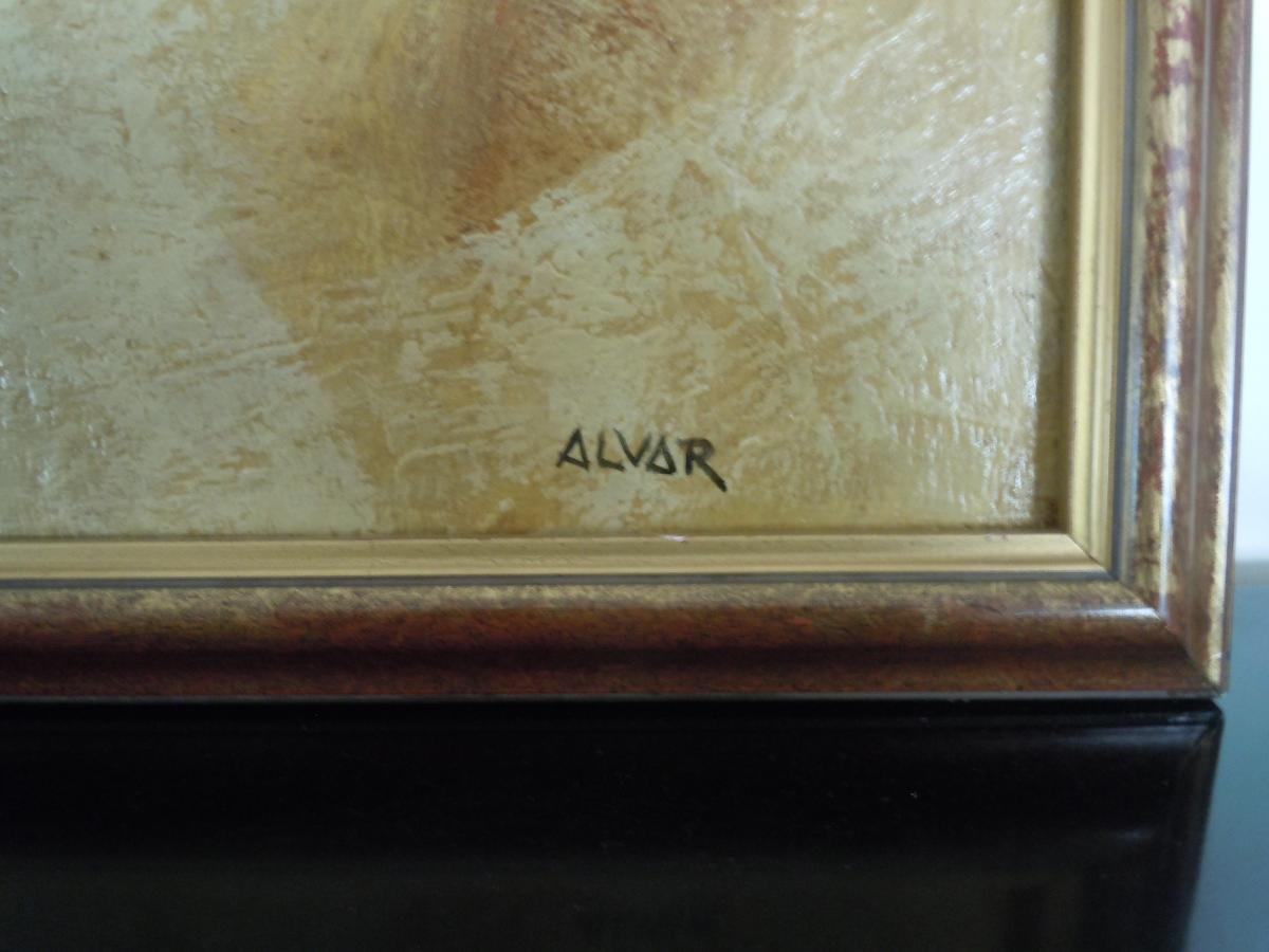 Alvar Sunol Oil On Canvas-photo-2