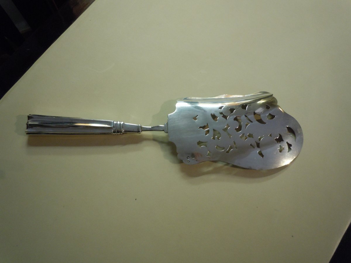 Service Shovel In Sterling Silver Dutch Punch 19th-photo-2