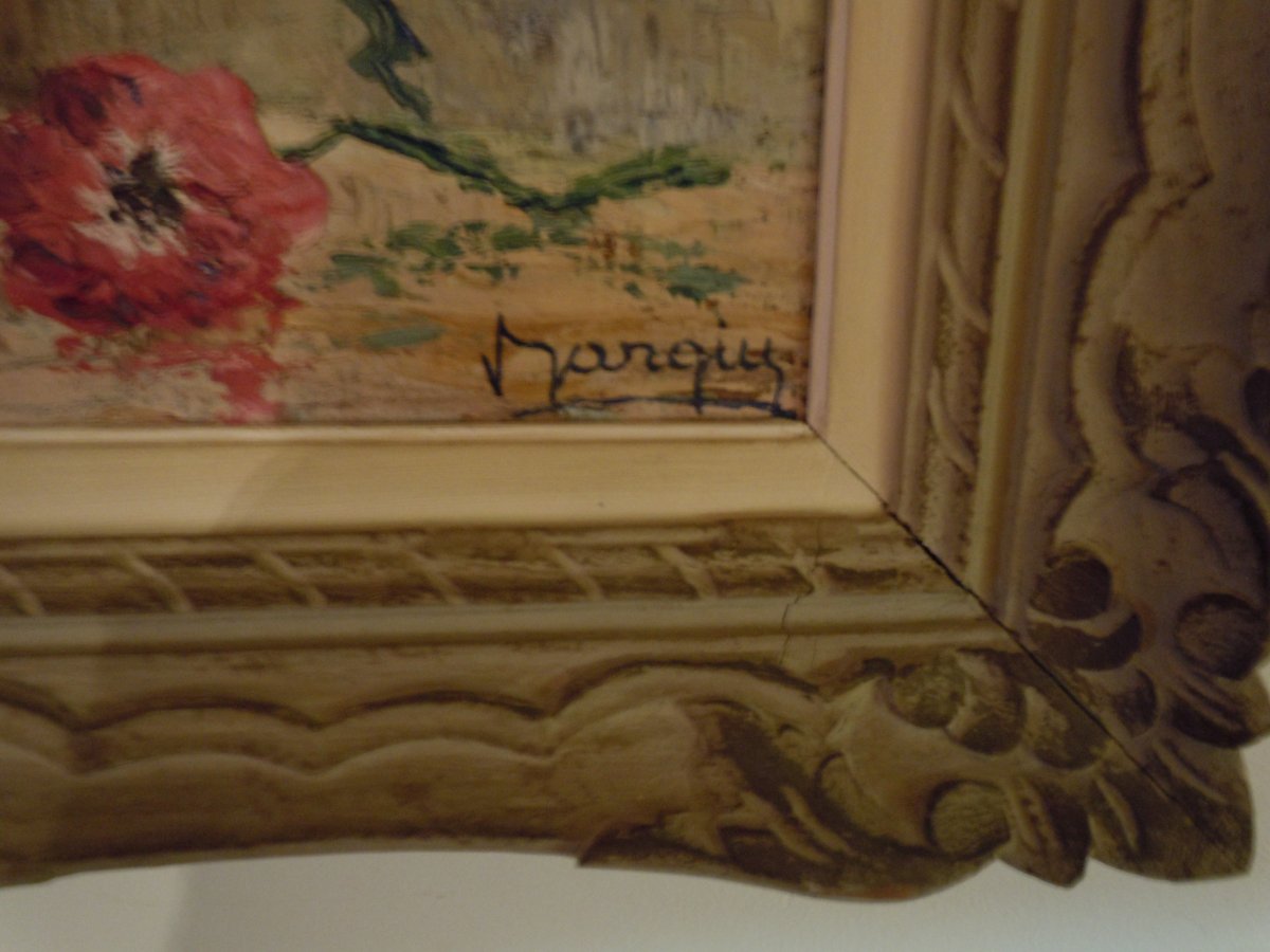 Bouquet De Fleurs Par Henri Edouard Bargin-photo-2