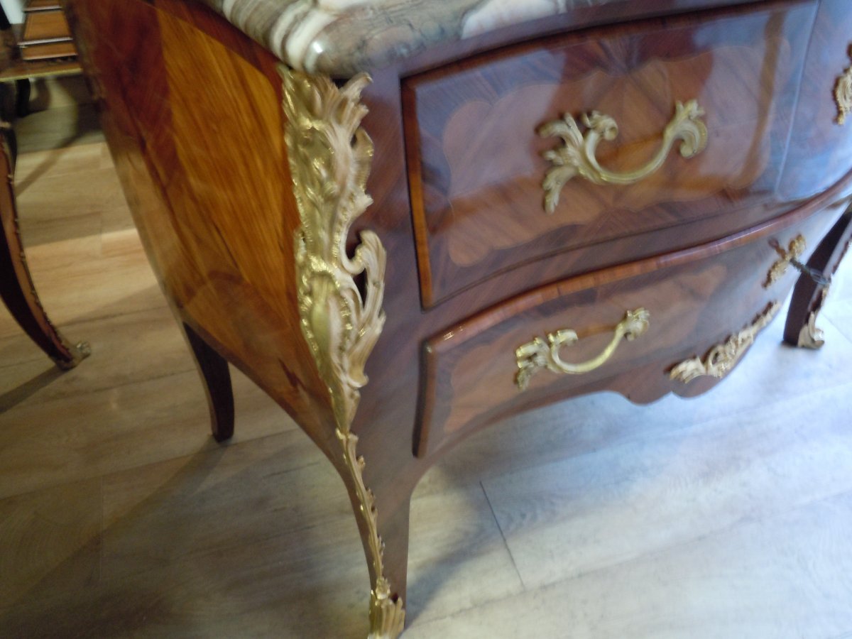 Commode Sauteuse Style Louis XV 19eme-photo-3