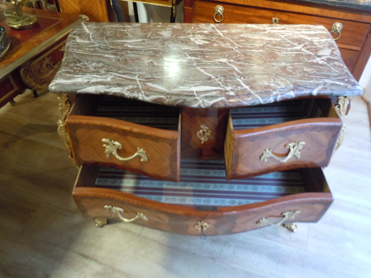 Commode Sauteuse Style Louis XV 19eme-photo-6