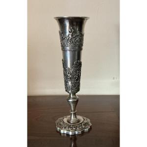 Russian Solid Silver Champagne Flute 