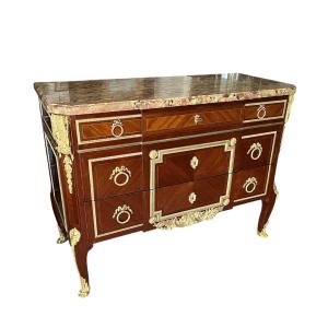 19th Century Transitional Style Chest Of Drawers 