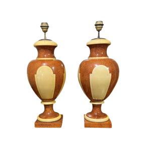Pair Of Lamps Signed Jean Roger