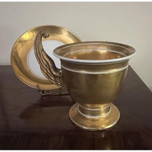 Empire-era Cup And Saucer By Dagoty