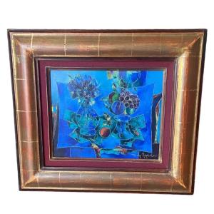Huile sur toile signe Tony Agostini