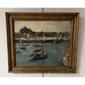 Lucien Victor Delpy, "marine," Oil On Canvas