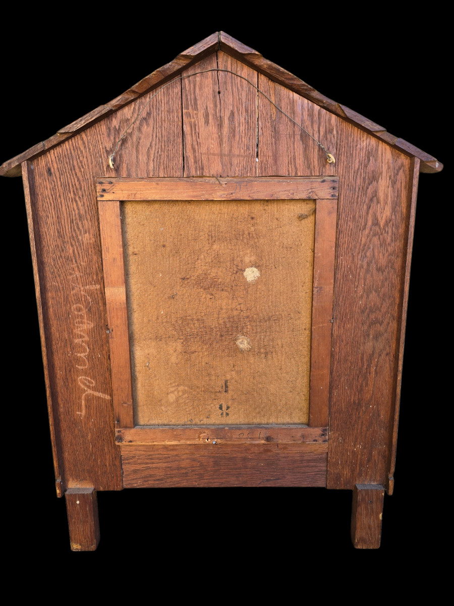 Portrait Of A Great Dane, Signed Georges Henri Fauvel (19th-20th Century). (88cm X 70cm)-photo-5