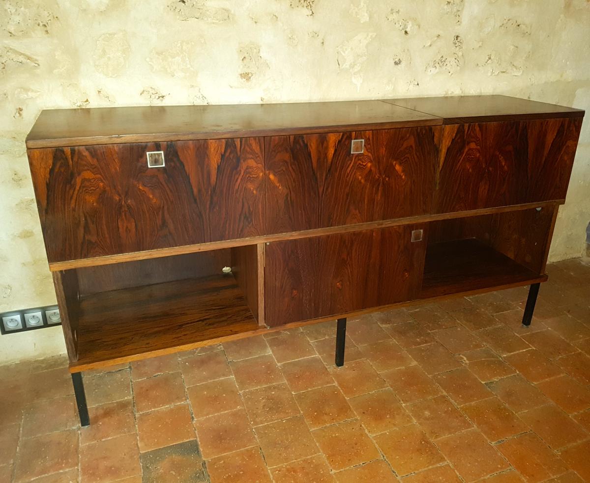 Buffet Sideboard In Rosewood, 1960. (1m80)