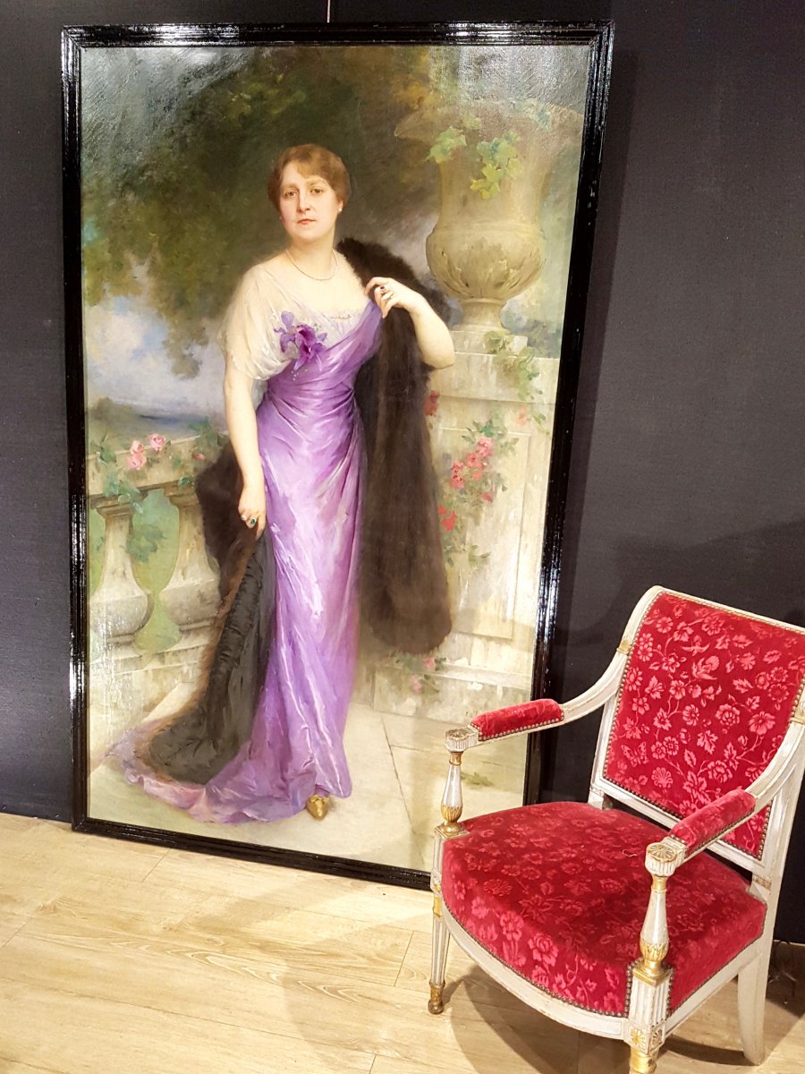 Charles Amable Lenoir, 1914, Portrait De Femme (207cm X 128cm)-photo-8