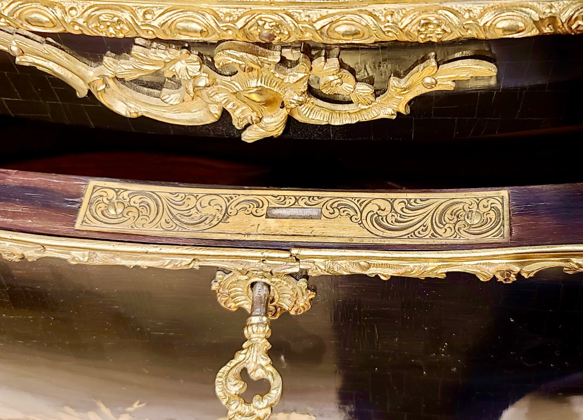 Secrétaire De Forme Mouvementée, Alphonse Giroux, Époque Napoléon III. (126cm X 63cm).-photo-6