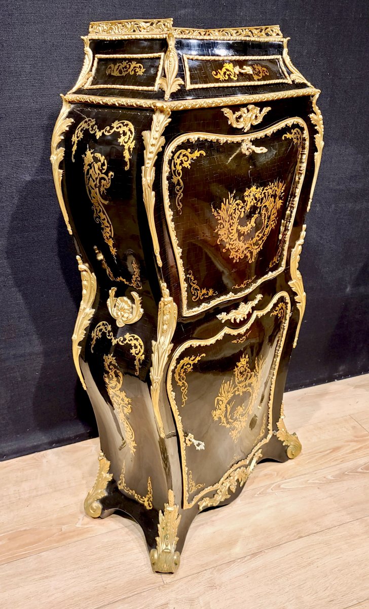 Secrétaire De Forme Mouvementée, Alphonse Giroux, Époque Napoléon III. (126cm X 63cm).