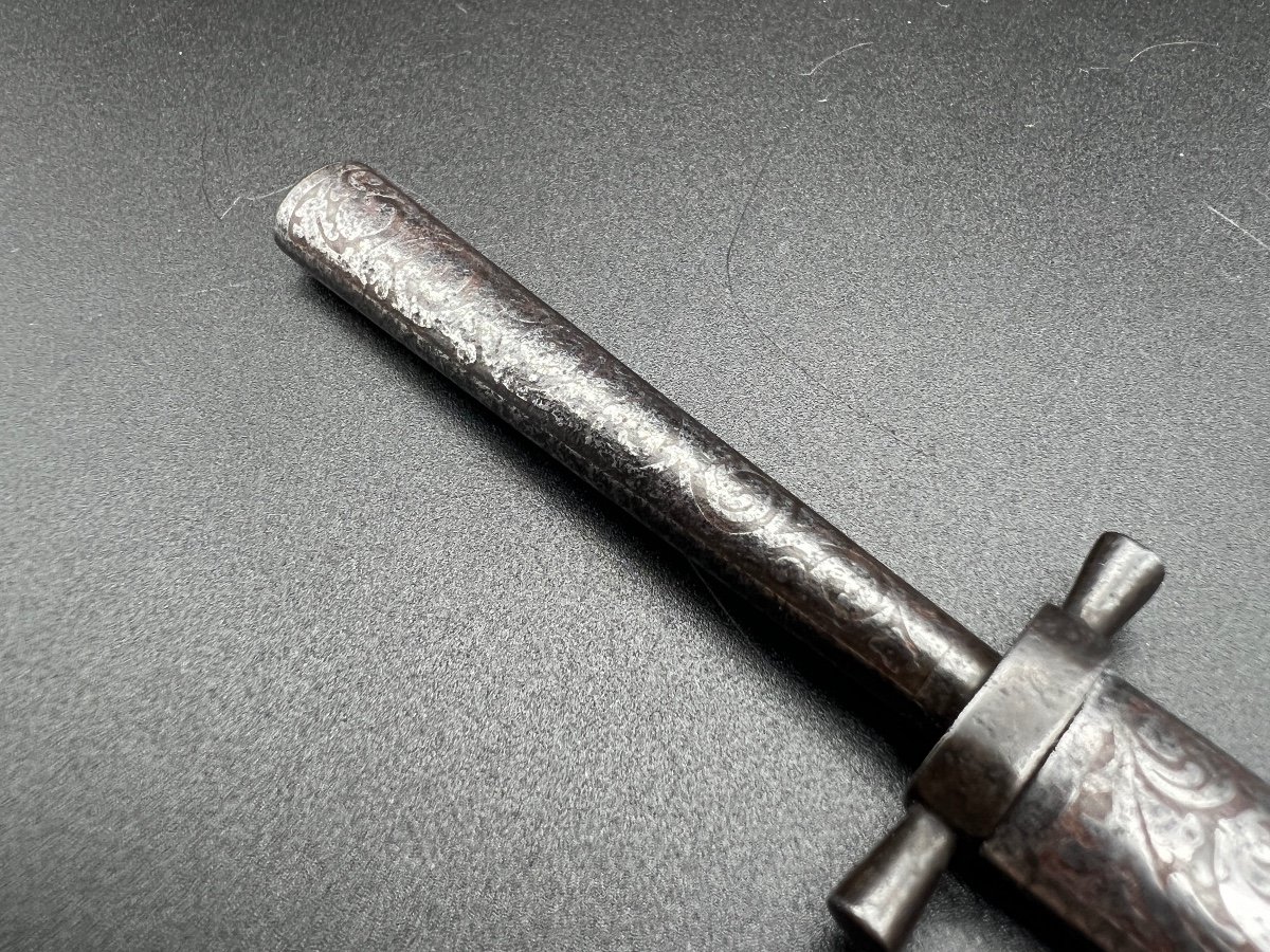 French Decorative Knife Engraved With Gold-photo-1
