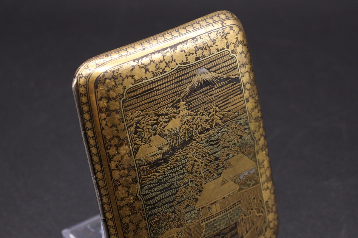 Japanese Damascene Cigarette Case By Komai Company-photo-4