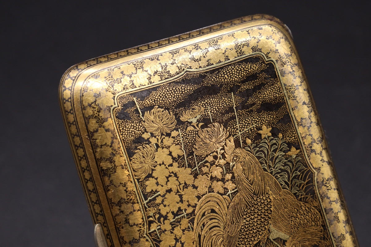 Japanese Damascene Cigarette Case By Komai Company-photo-3