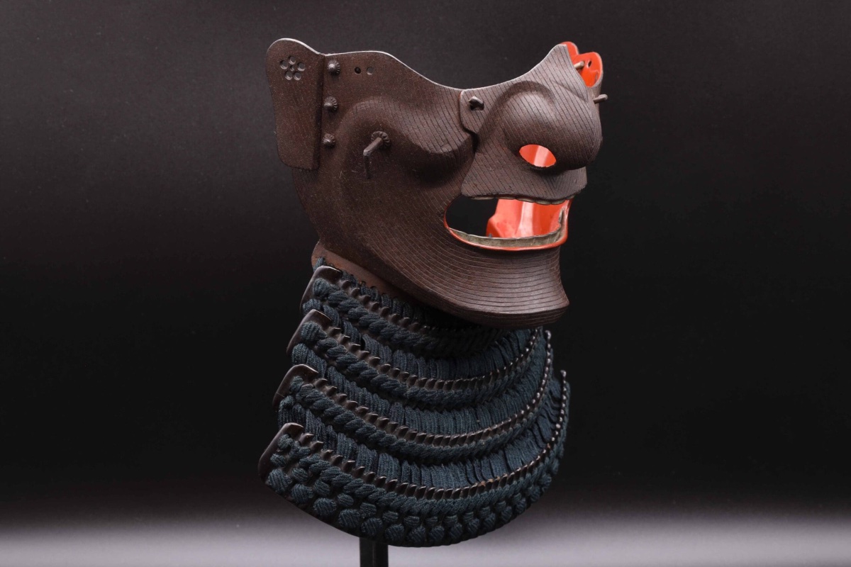 Menpō japonais de samouraï Yasurime-photo-2