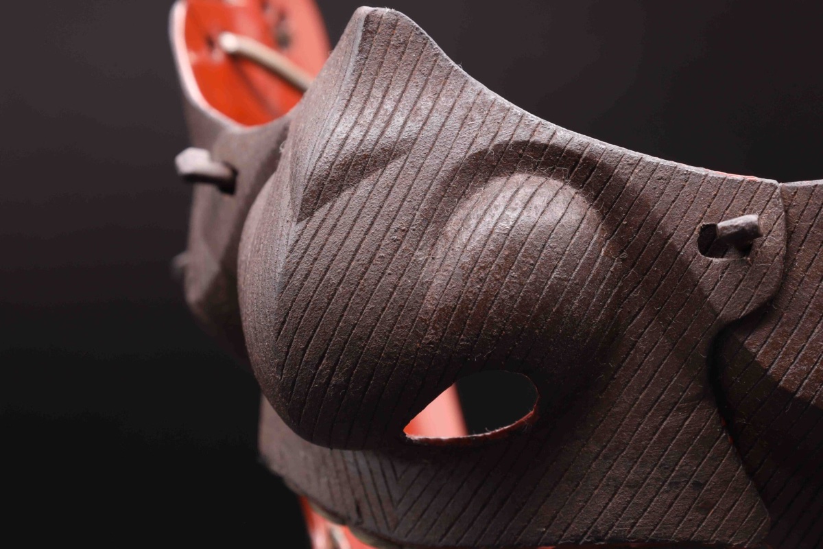 Menpō japonais de samouraï Yasurime-photo-2