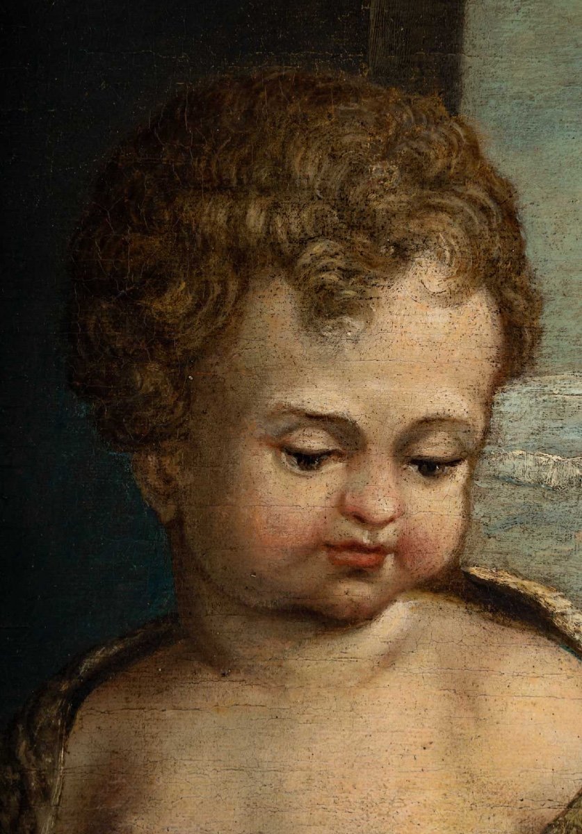 Saint John The Baptist. 17th Century Italian School.-photo-3