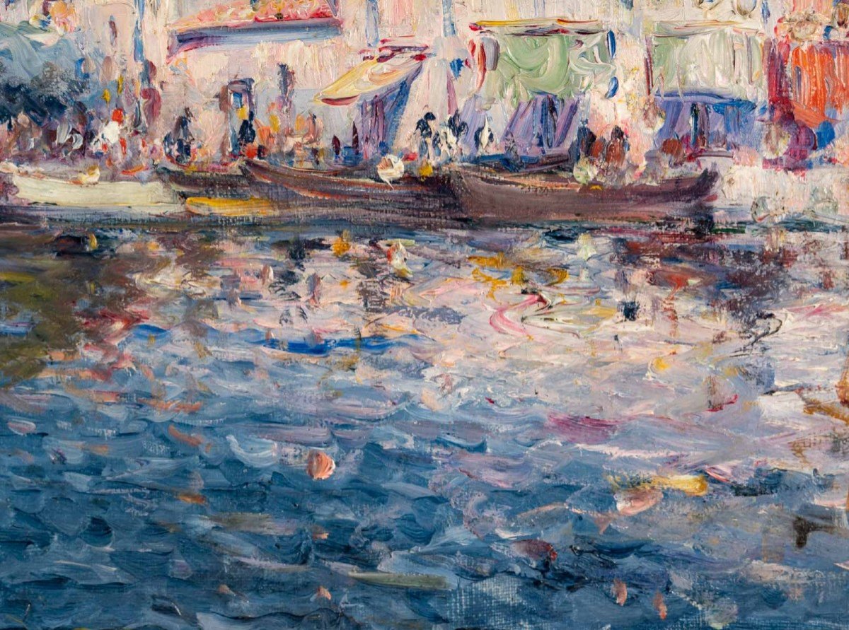 Emile Godchaux (1878-1958). The Port Of Martigue.-photo-4