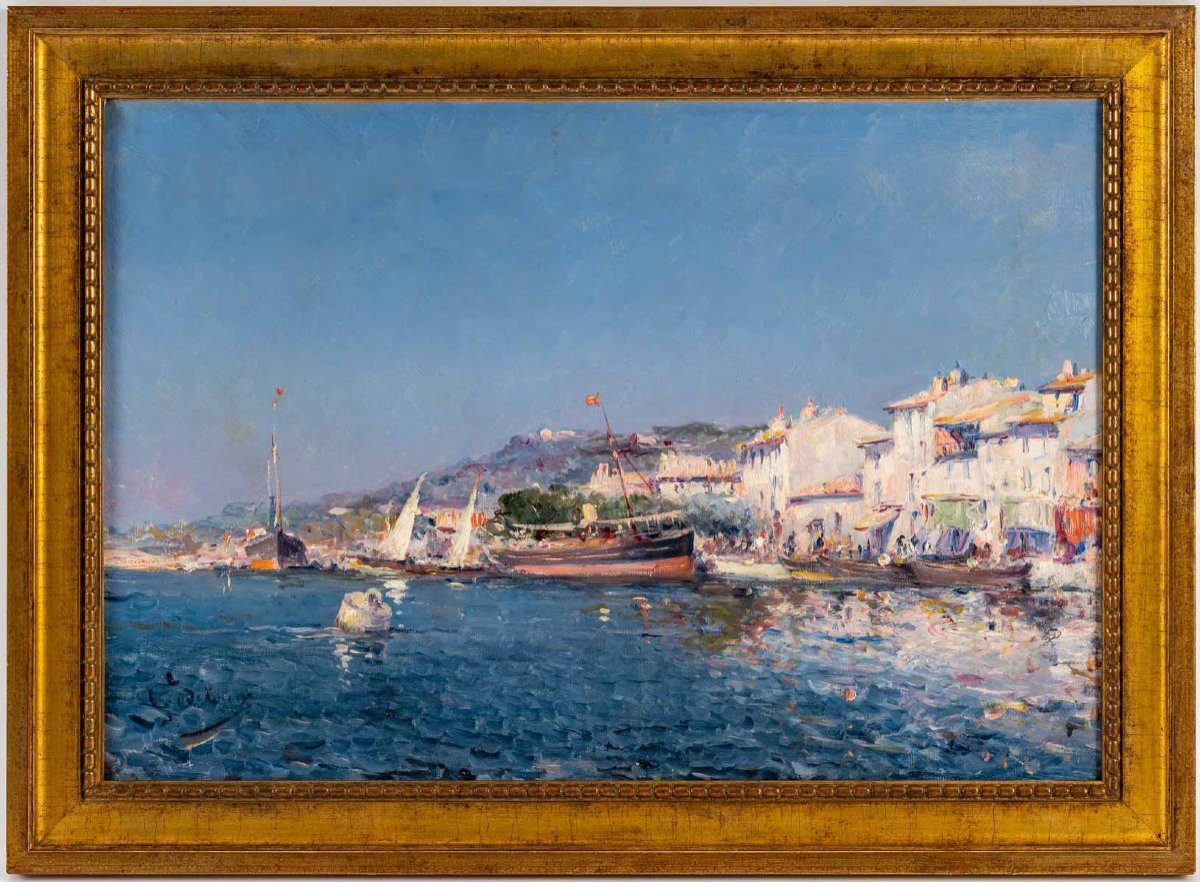 Emile Godchaux (1878-1958). The Port Of Martigue.-photo-1