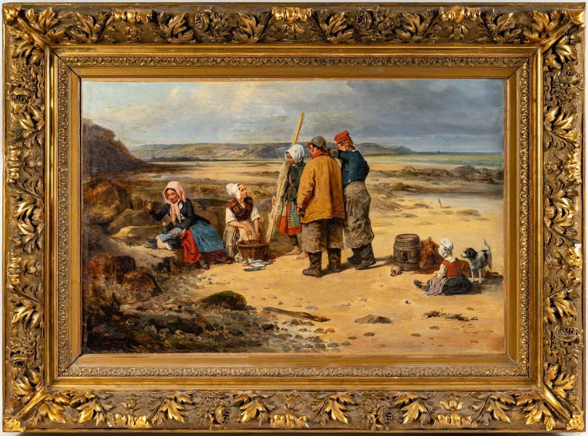Louis Léon Nicolas Verreaux(1830-1879).  Retour De Pêche.-photo-1