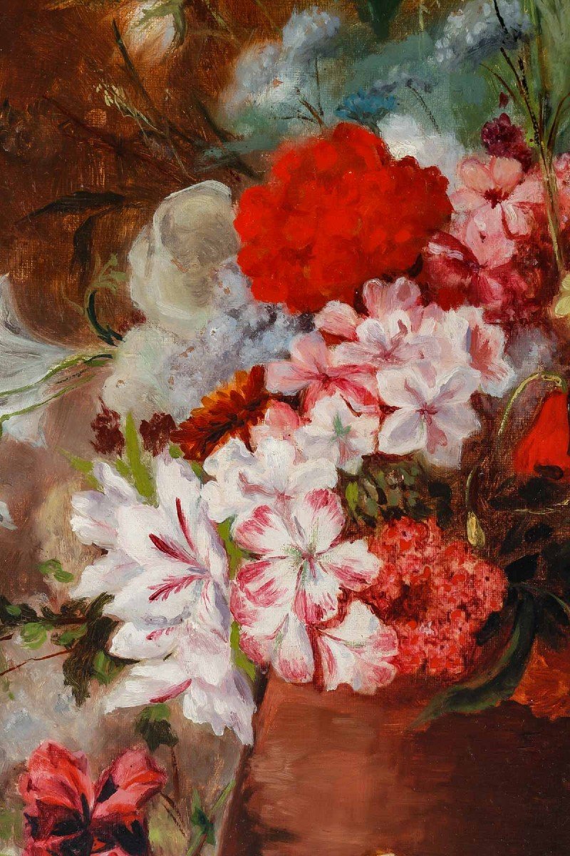 Victor Bourgeois (1870-1957). Bouquet De Fleurs.-photo-2