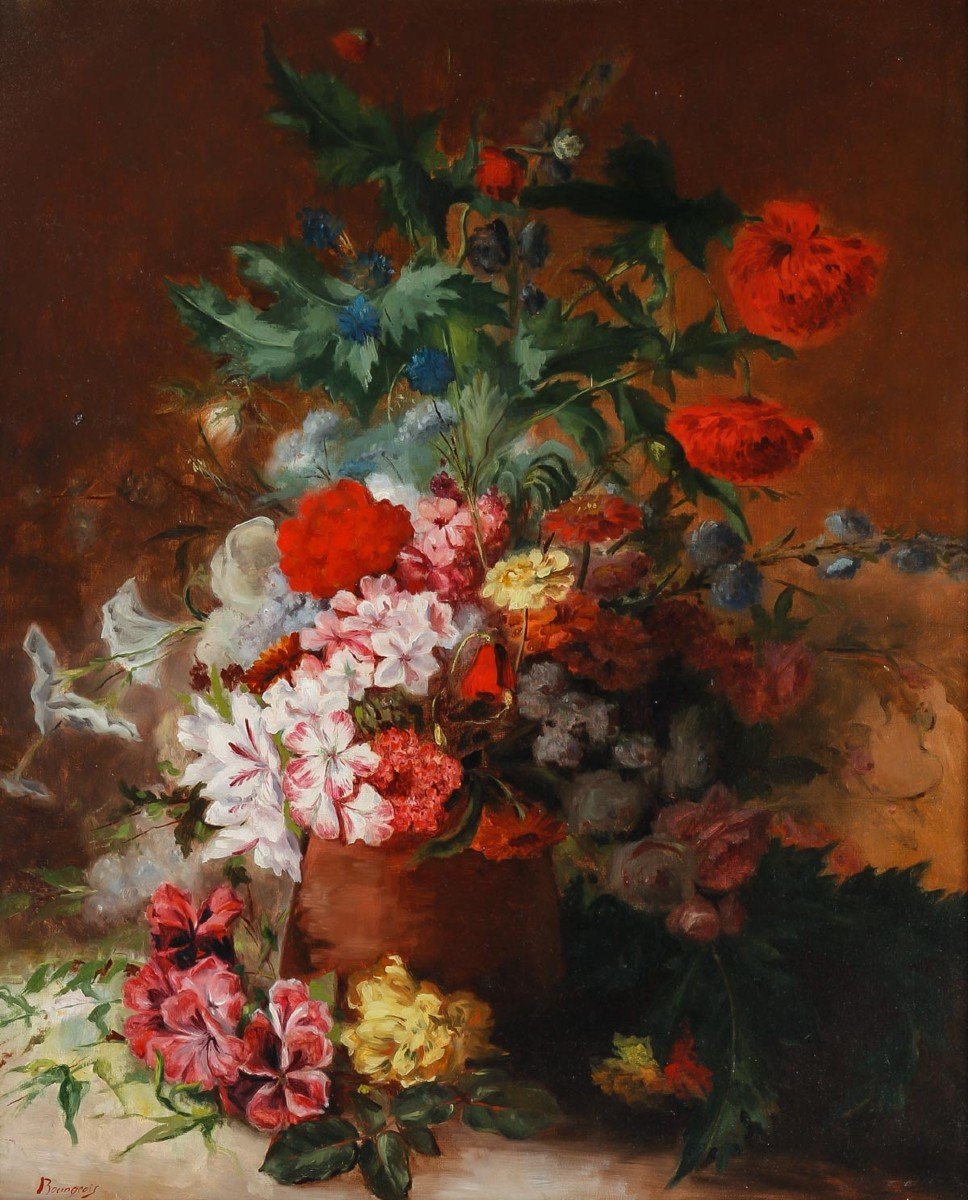 Victor Bourgeois (1870-1957). Bouquet De Fleurs.-photo-4
