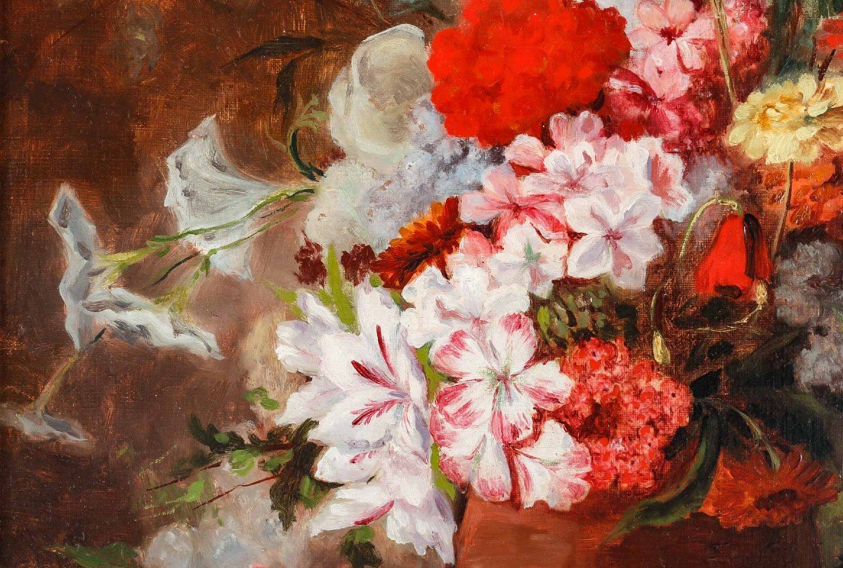 Victor Bourgeois (1870-1957). Bouquet De Fleurs.-photo-1