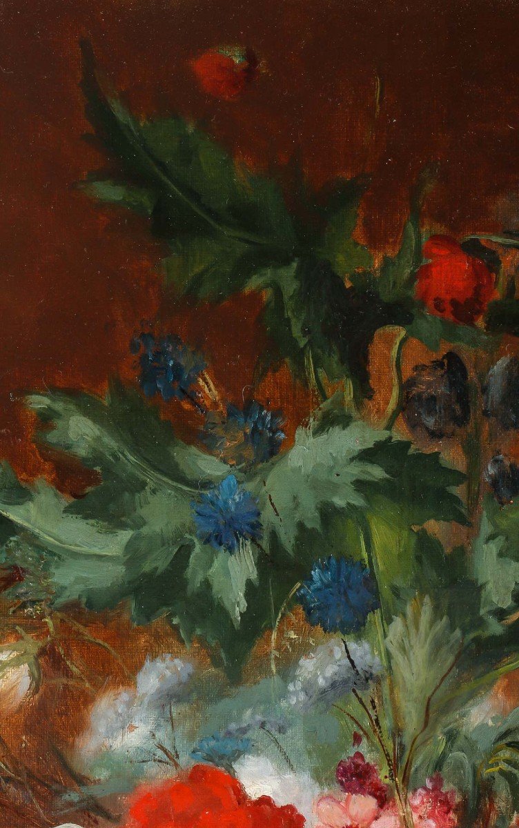 Victor Bourgeois (1870-1957). Bouquet De Fleurs.-photo-3