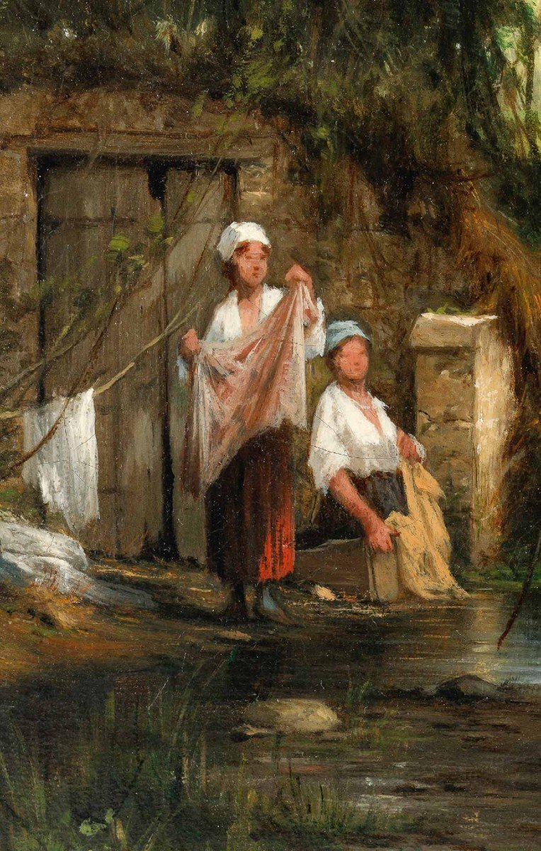 Léon LEGAT(1829-1892). Le Sous-bois.-photo-4