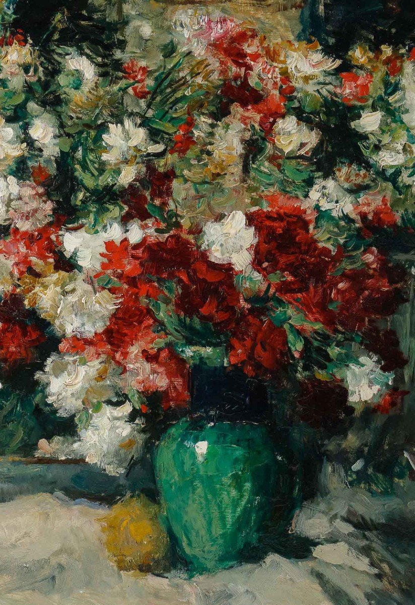 Jean Louis Auguste Laudy (1877-1956). Bouquets De Fleurs.-photo-3