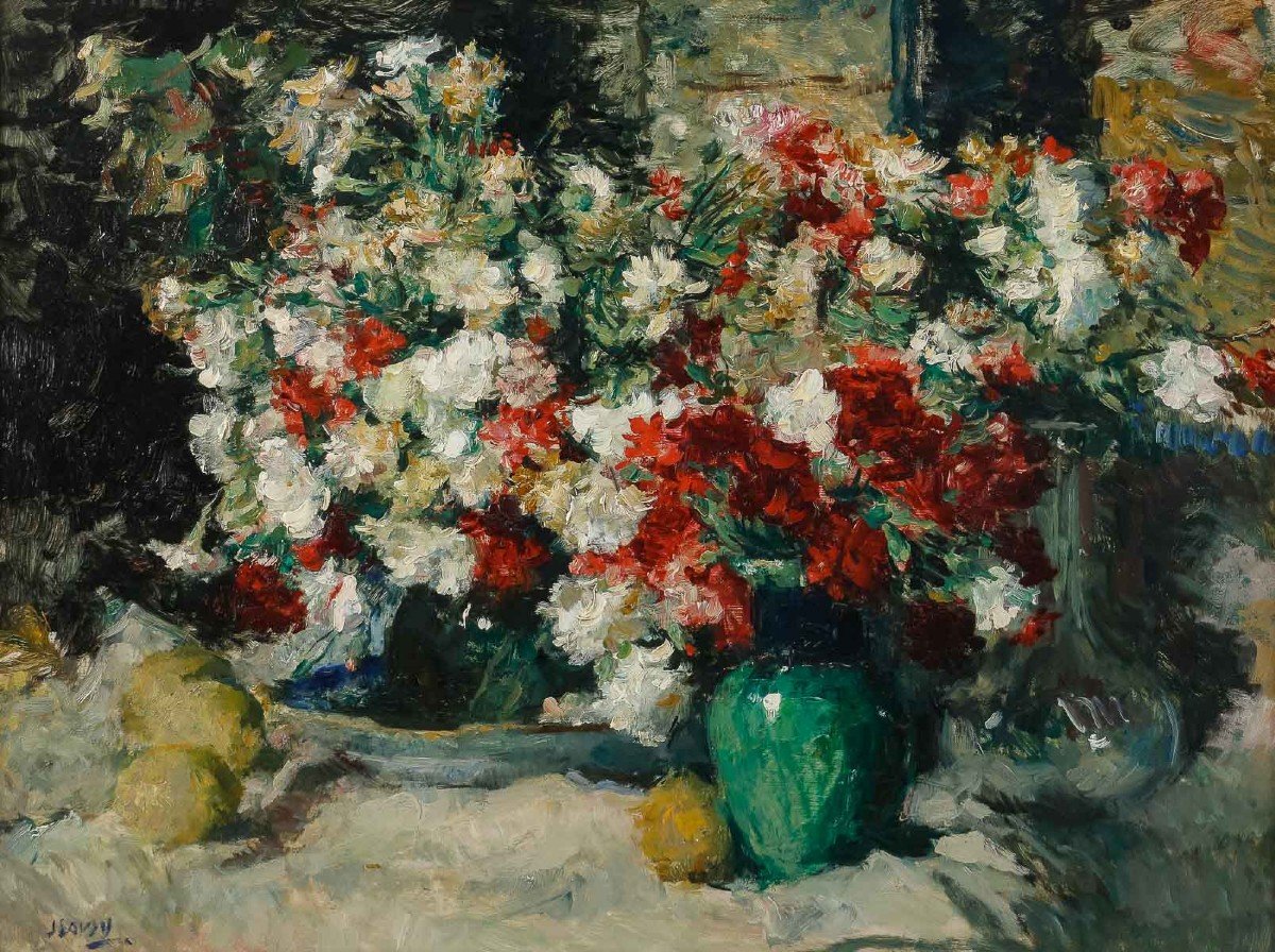 Jean Louis Auguste Laudy (1877-1956). Bouquets De Fleurs.-photo-4
