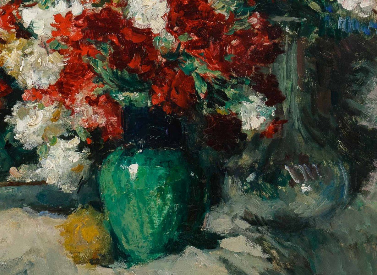 Jean Louis Auguste Laudy (1877-1956). Bouquets De Fleurs.-photo-5