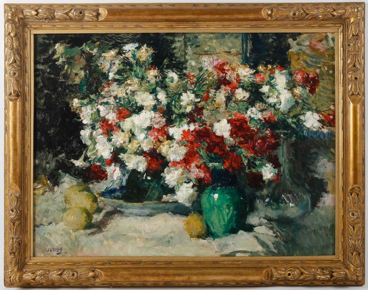 Jean Louis Auguste Laudy (1877-1956). Bouquets De Fleurs.-photo-6