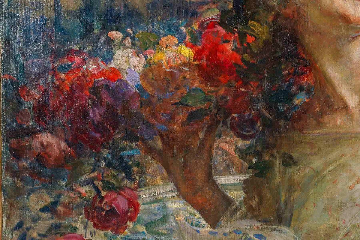 Antoine Calbet (1860-1942). Les fleurs.-photo-3