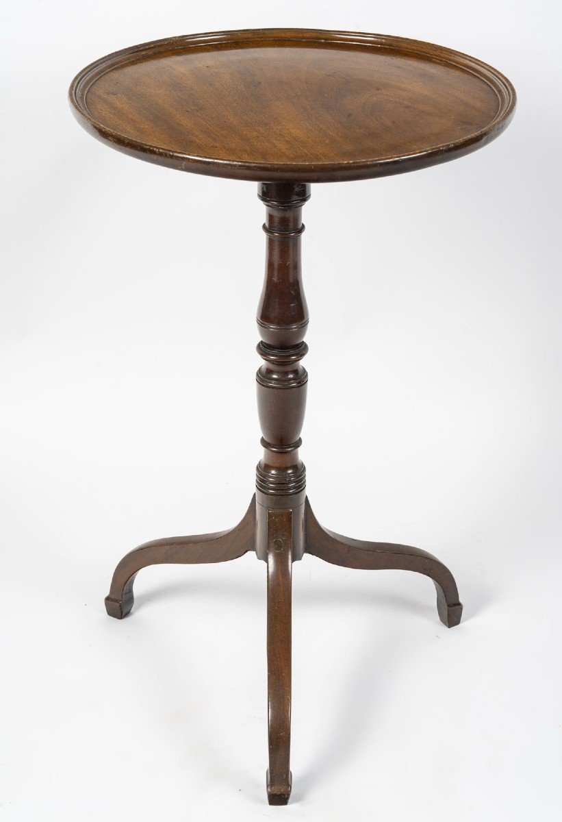 Blond Mahogany Pedestal Tables. Late 18th-photo-4