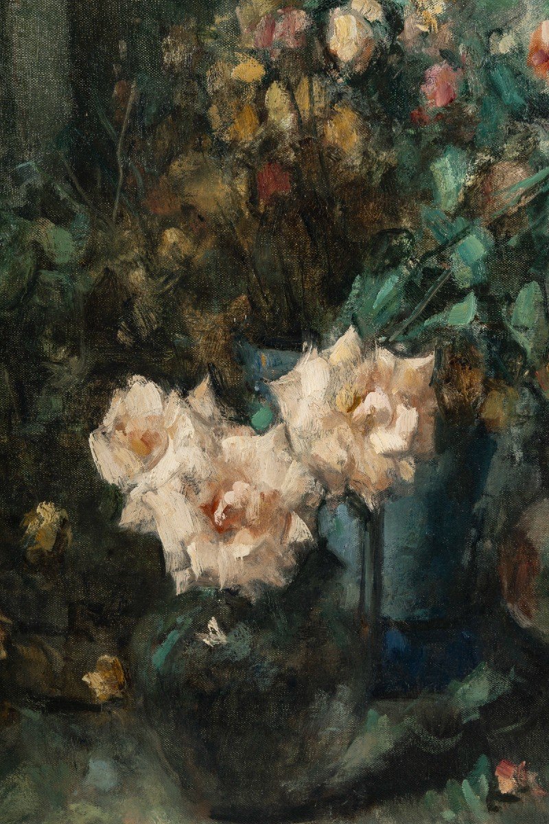 Jean Louis Auguste Laudy (1877-1956). Rose Bouquets-photo-3