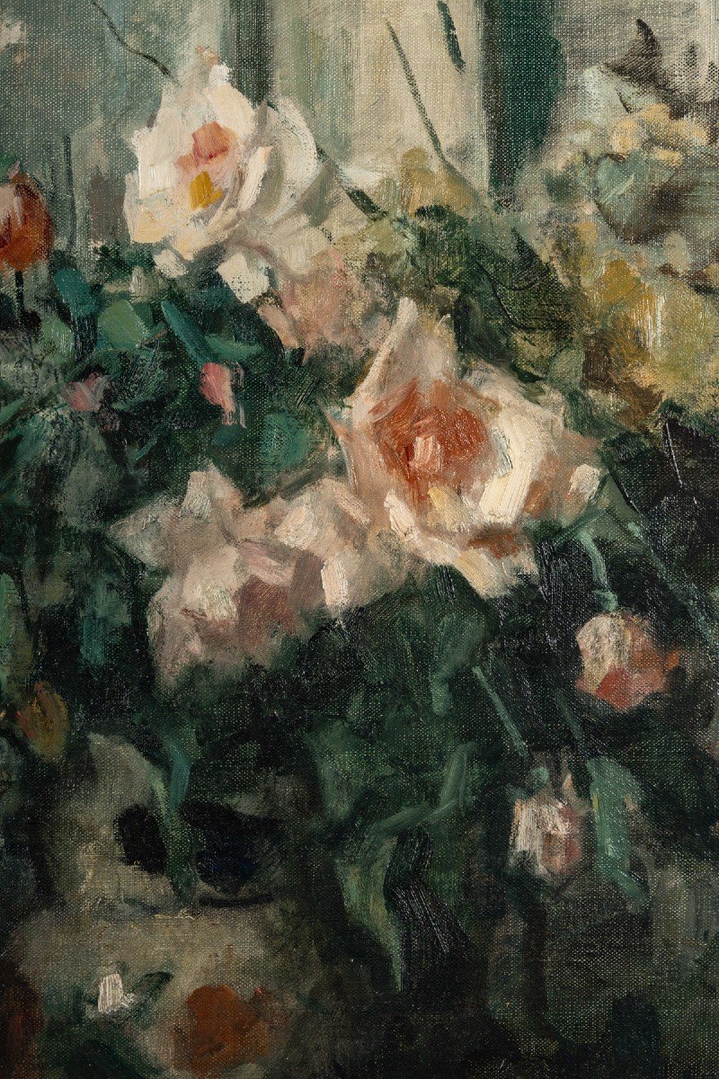 Jean Louis Auguste Laudy (1877-1956). Rose Bouquets-photo-7