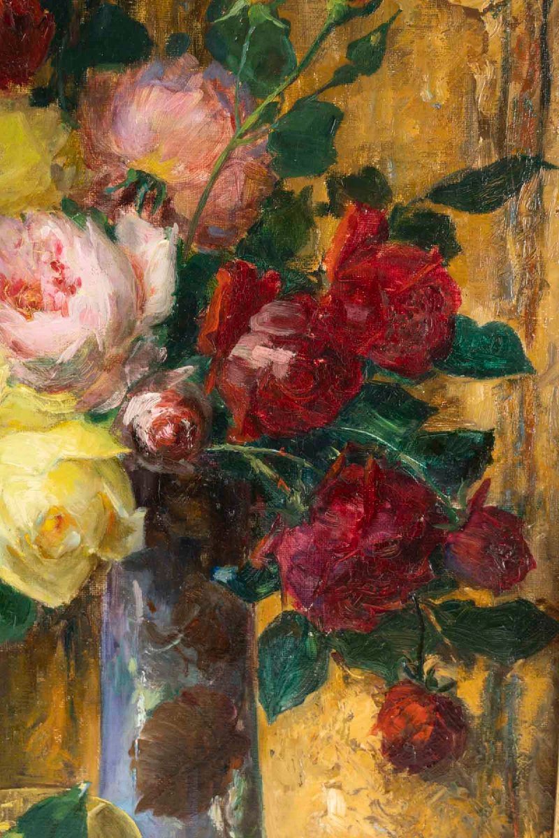 Gabrielle MELAY (1864-1931) Bouquet de fleurs-photo-2