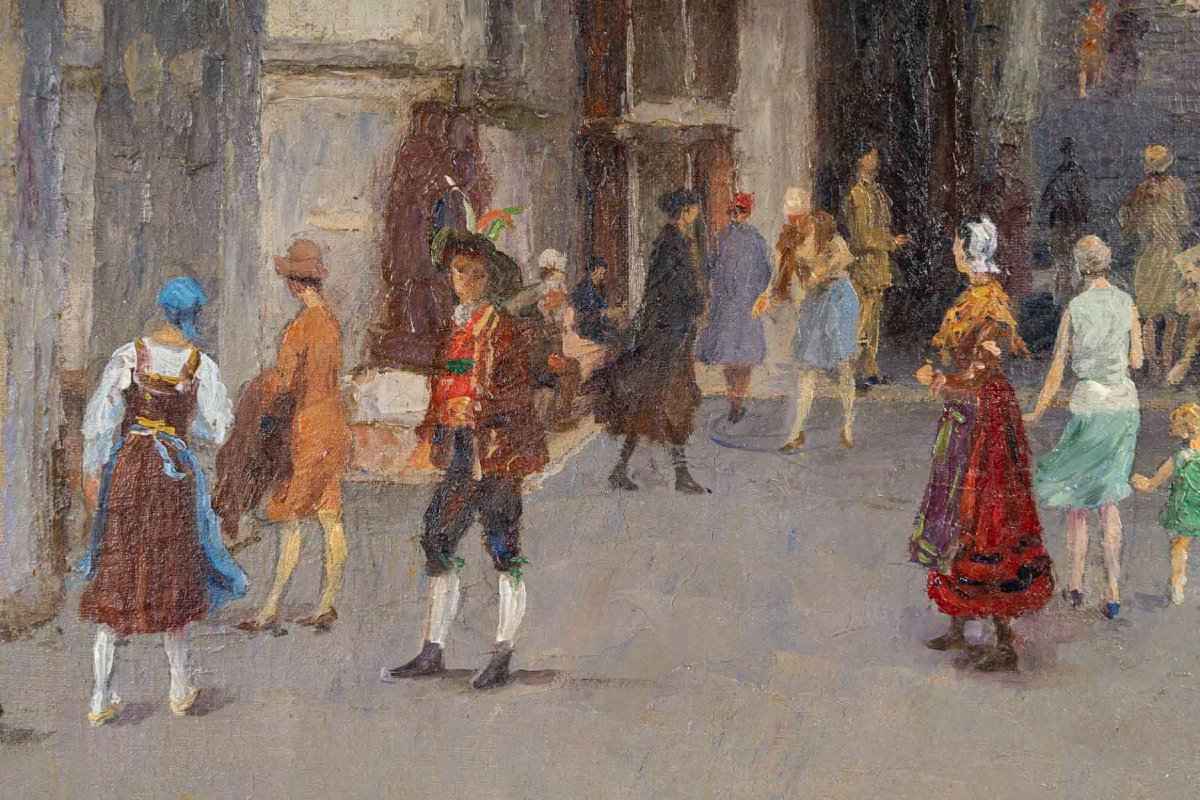 Stefano Novo (1862-1927) Visit To The Doge's Palace-photo-2