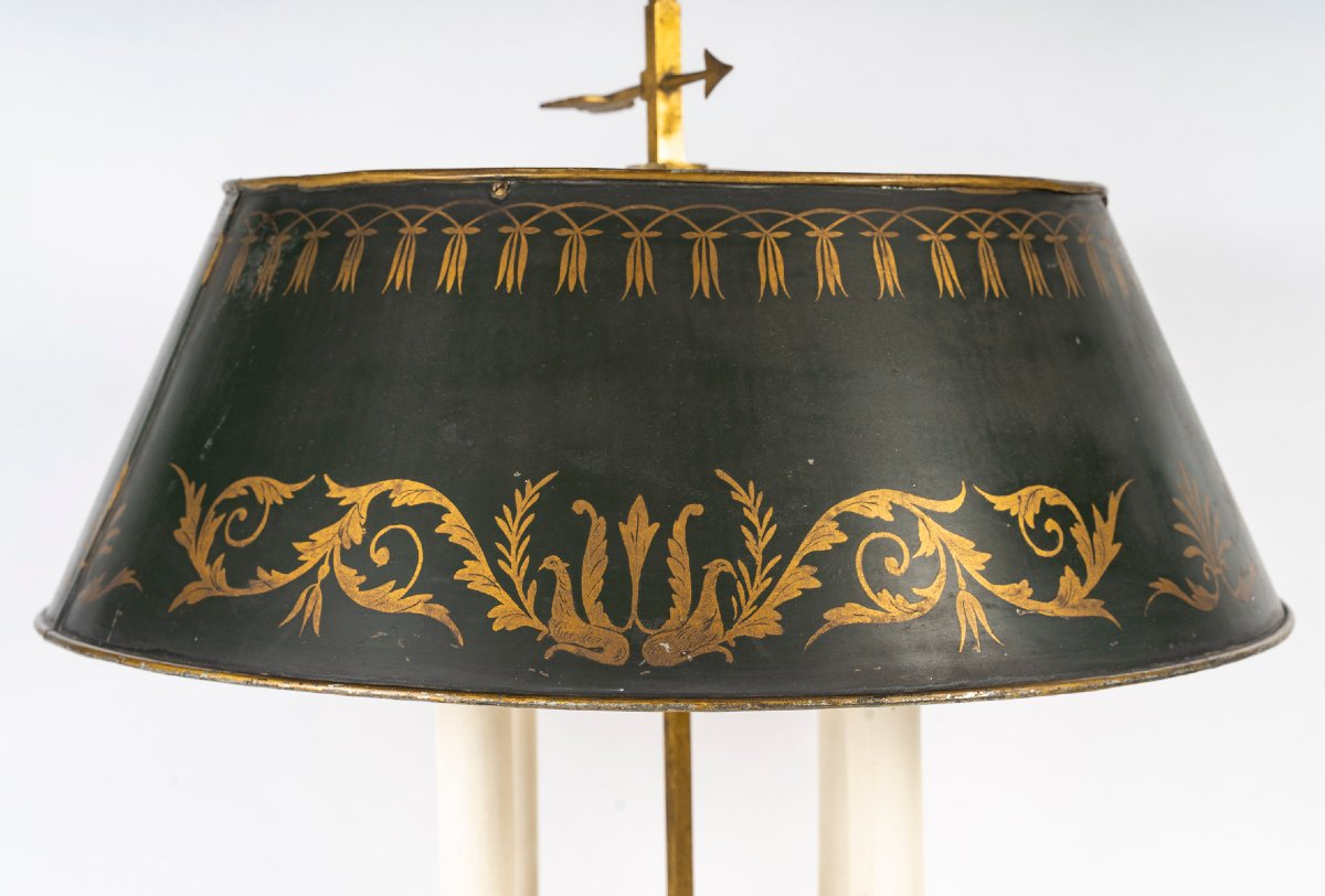 Lampe Bouillotte  En Bronze De Style Empire, Circa 1890-photo-2